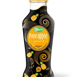 280ml OEM Glass bottle Pineapple Juice