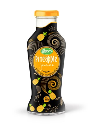 280ml OEM Glass bottle Pineapple Juice