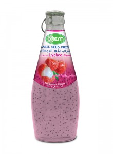 290ml OEM Basil Seed with Lychee Flavor