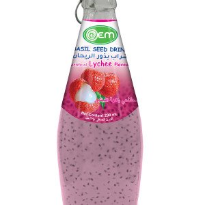 290ml OEM Basil Seed with Lychee Flavor