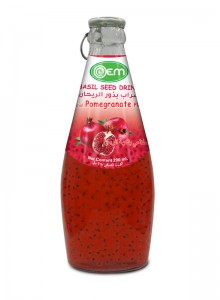 290ml OEM Basil Seed with Pomegranate Flavor
