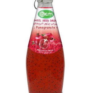 290ml OEM Basil Seed with Pomegranate Flavor