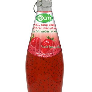 290ml OEM Basil Seed with Strawberry Flavor