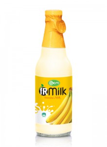 300ml OEM Glass bottle Banana Milk