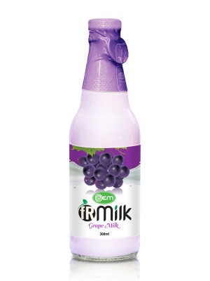 300ml OEM Glass bottle Grape Milk