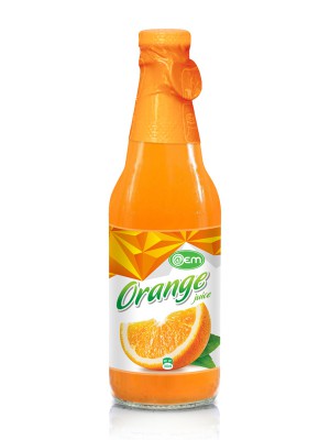 300ml OEM Glass bottle Orange Juice