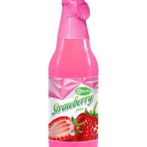 300ml OEM Glass bottle Strawberry Juice