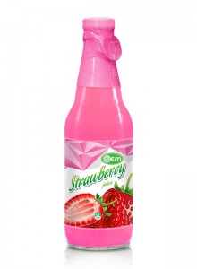 300ml OEM Glass bottle Strawberry Juice