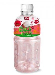 Natural Bici Bici Brand Lychee Juice With Nata De Coco