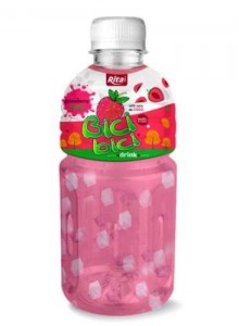 Natural Bici Bici Brand Strawberry Juice With Nata De Coco