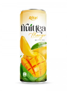 320ml Sleek alu can Mango bubble tea drink healthy with green tea