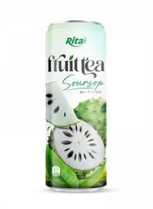 320ml Sleek alu can Soursop juice tea drink healthy with green tea non-alcoholic