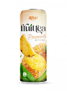 320ml Sleek alu can best Pineapple  juice tea drink healthy with green tea