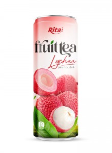 320ml Sleek alu can taste Lychee juice tea drink healthy with green tea