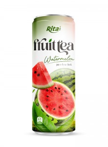 Wholesale OEM Watermelon Tea Drink 320ml Sleek Can