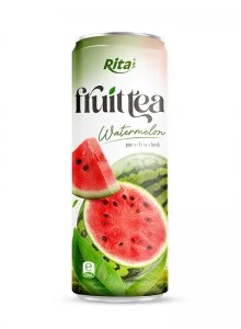 Wholesale OEM Watermelon Tea Drink 320ml Sleek Can