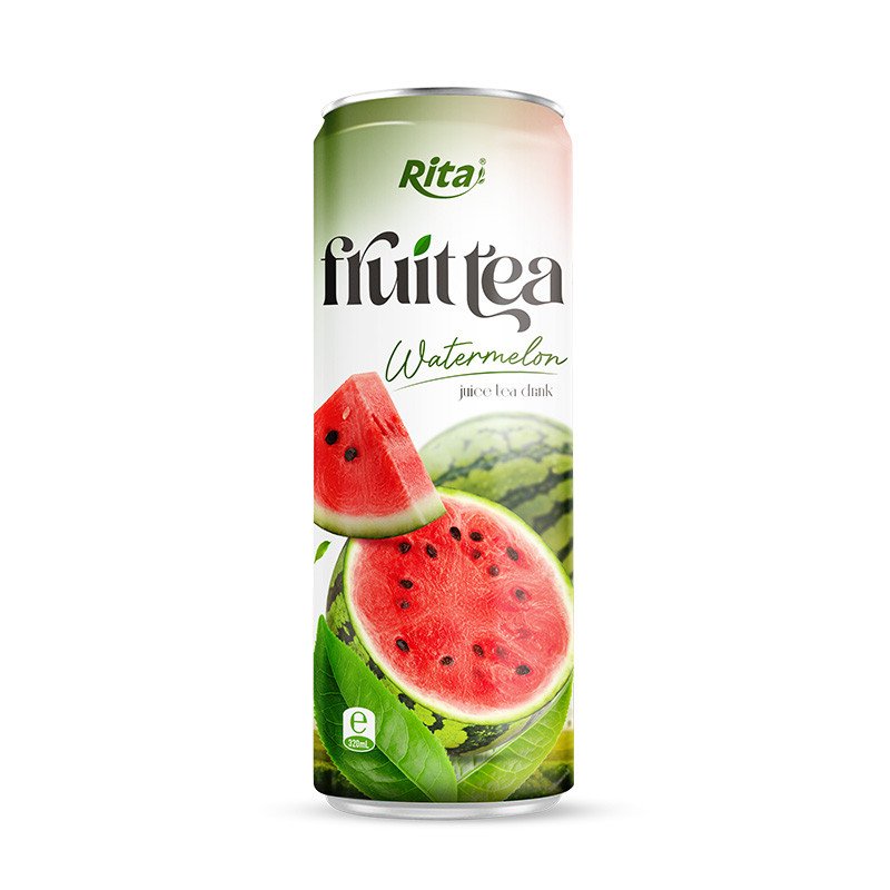 320ml Sleek alu can watermelon juice tea drink healthy with green tea