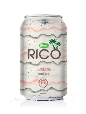 330ml Canned OEM Sparkling Coconut Water