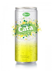 330ml OEM Carbonated Lemon Flavor Drink