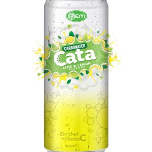 330ml OEM Carbonated Lemon Flavor Drink