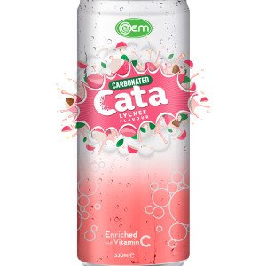 330ml OEM Carbonated Lychee Flavor Drink