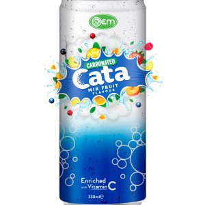 330ml OEM Carbonated Mix Fruit Flavor Drink