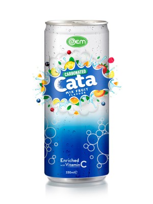 330ml OEM Carbonated Mix Fruit Flavor Drink