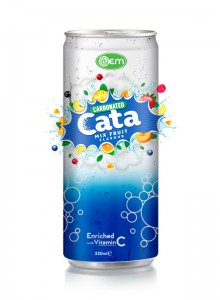 330ml OEM Carbonated Mix Fruit Flavor Drink