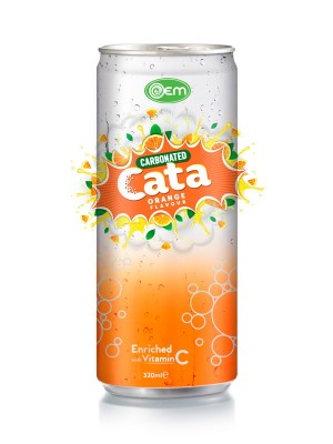330ml OEM Carbonated Orange Flavor Drink
