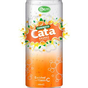 330ml OEM Carbonated Orange Flavor Drink