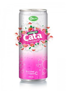 330ml OEM Carbonated Strawberry Flavor Drink