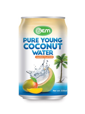 330ml OEM Coconut Water with Mango Flavor