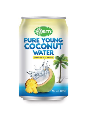 330ml OEM Coconut Water with Pineapple Flavor