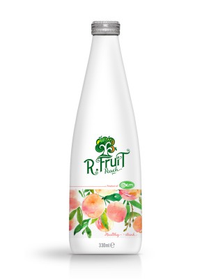 330ml OEM Glass bottle Peach Juice Drink