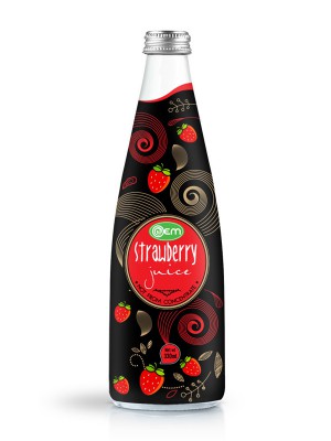 330ml OEM Glass bottle Strawberry Juice