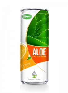 330ml OEM Orange Flavor Aloe Vera