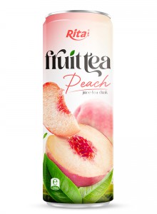 330ml Sleek alu can Peach juice tea drink