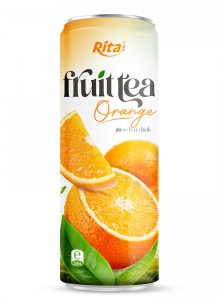 330ml Sleek alu can fresh Organe juice tea drink