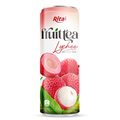330ml Sleek alu can taste Lychee juice tea drink