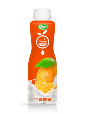 350ml OEM PP bottle Orange Milk
