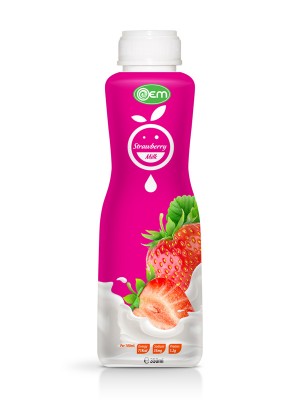 350ml OEM PP bottle Strawberry Milk