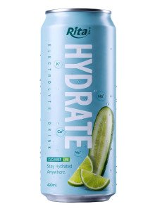 490ml Cucumber and Lime Electrolyte Juice Drink in Aluminum Can