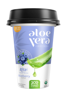 aloe vera juice with blueberry in pp cup 330ml
