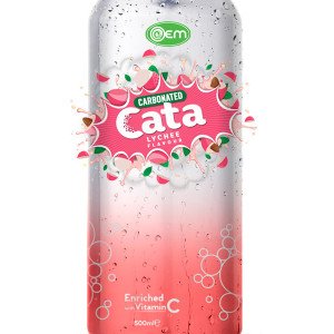 500ml OEM Carbonated Lychee Flavor Drink