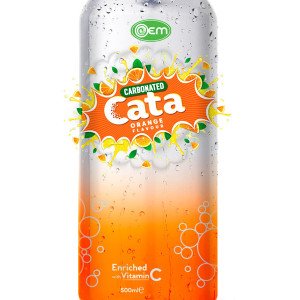 500ml OEM Carbonated Orange Flavor Drink