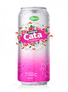 500ml OEM Carbonated Strawberry Flavor Drink