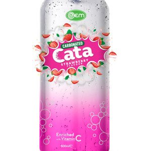 500ml OEM Carbonated Strawberry Flavor Drink