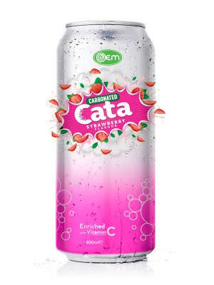 500ml OEM Carbonated Strawberry Flavor Drink