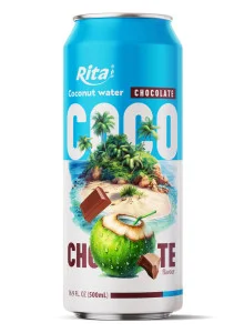Rita Coco 100% Pure Coconut Water with Chocolate Flavour 500ml Can Version 2