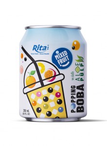 Supplier Company 8.4 Fl Oz Cans Popping Boba Bubble Tea Mixed Fruit